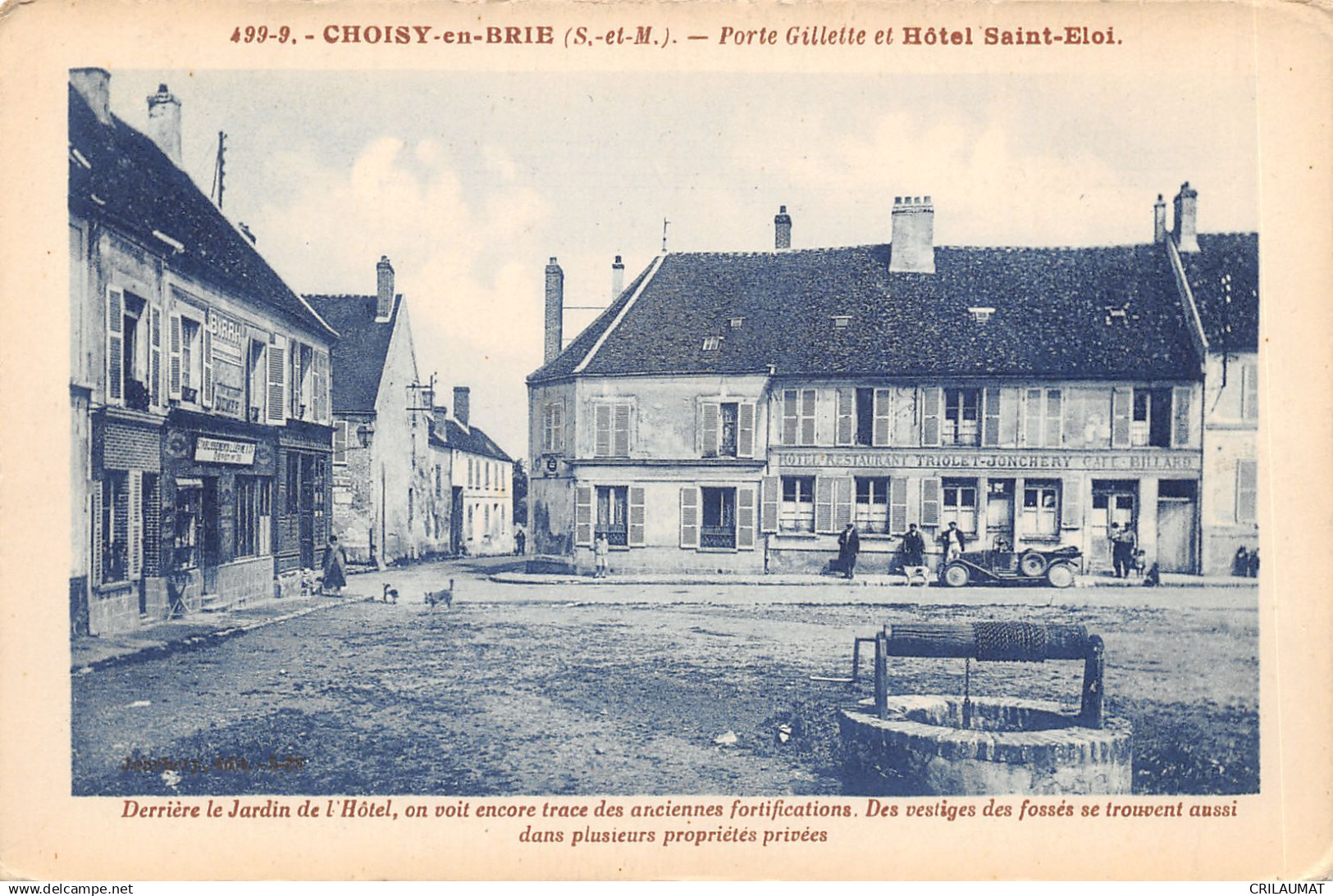 77-CHOISY EN BRIE-PORTE GILLETTE-HOTEL SAINT ELOI-N 6015-H/0225