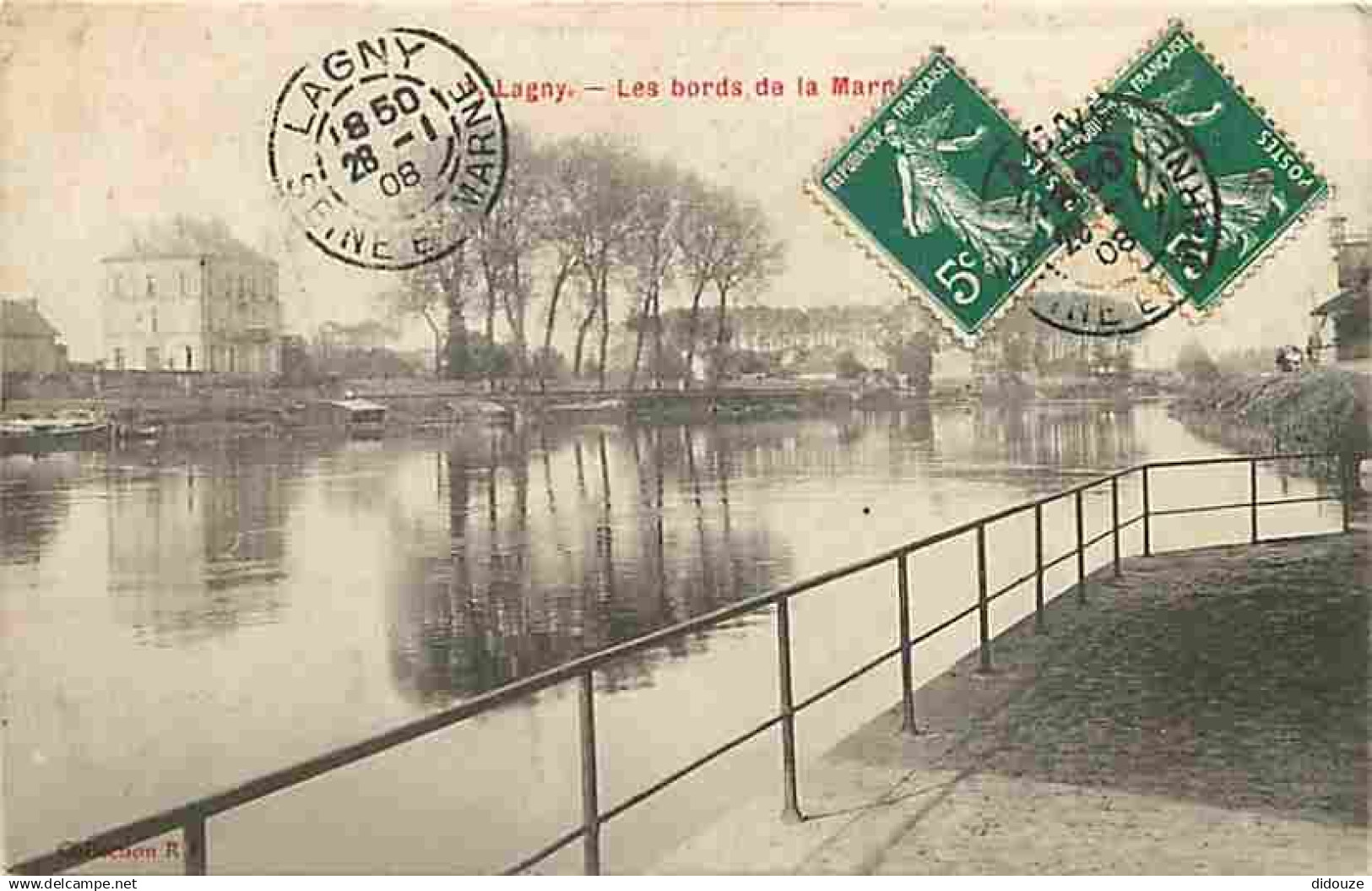 77 - Lagny sur Marne - Les bords de la Marne - CPA - Voir Scans Recto-Verso