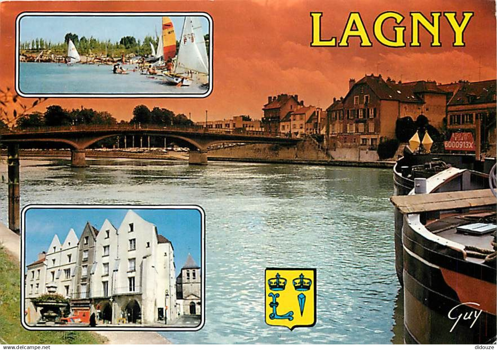 77 - Lagny sur Marne - Multivues - Blasons - Flamme Postale de Lagny sur Marne - CPM - Voir Scans Recto-Verso