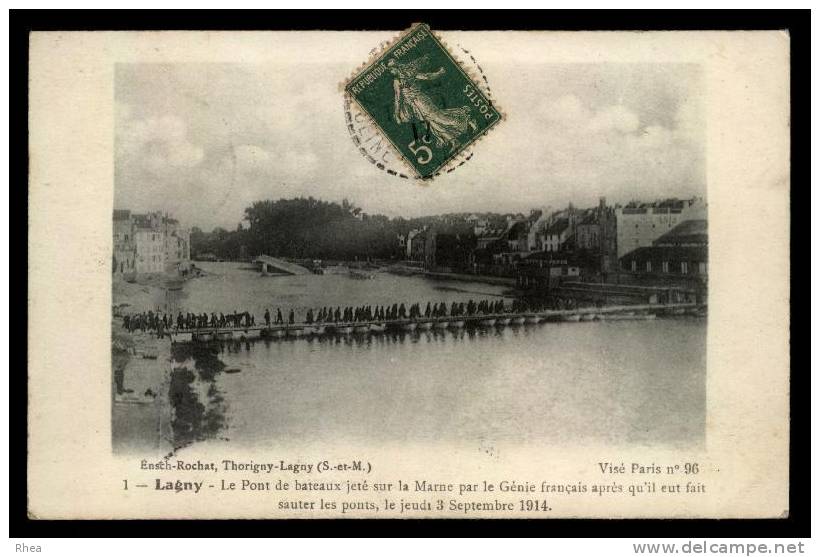 77 Lagny-sur-Marne pont de bateaux marne D77D K77243K C77243C RH086386