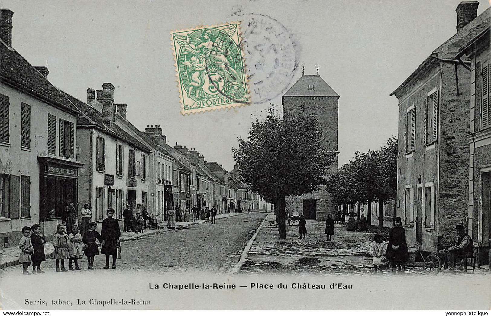 77 - SEINE ET MARNE - LA-CHAPELLE-LA-REINE - place du château d'eau - tailleur A. Gabirol - 10225