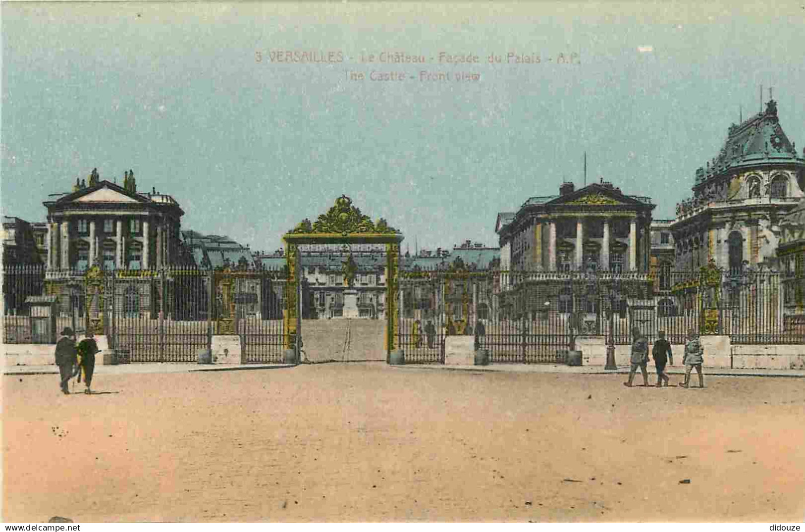 78 - Versailles - Château de Versailles - Façade du Palais - Animée - Colorisée - CPA - Voir Scans Recto-Verso