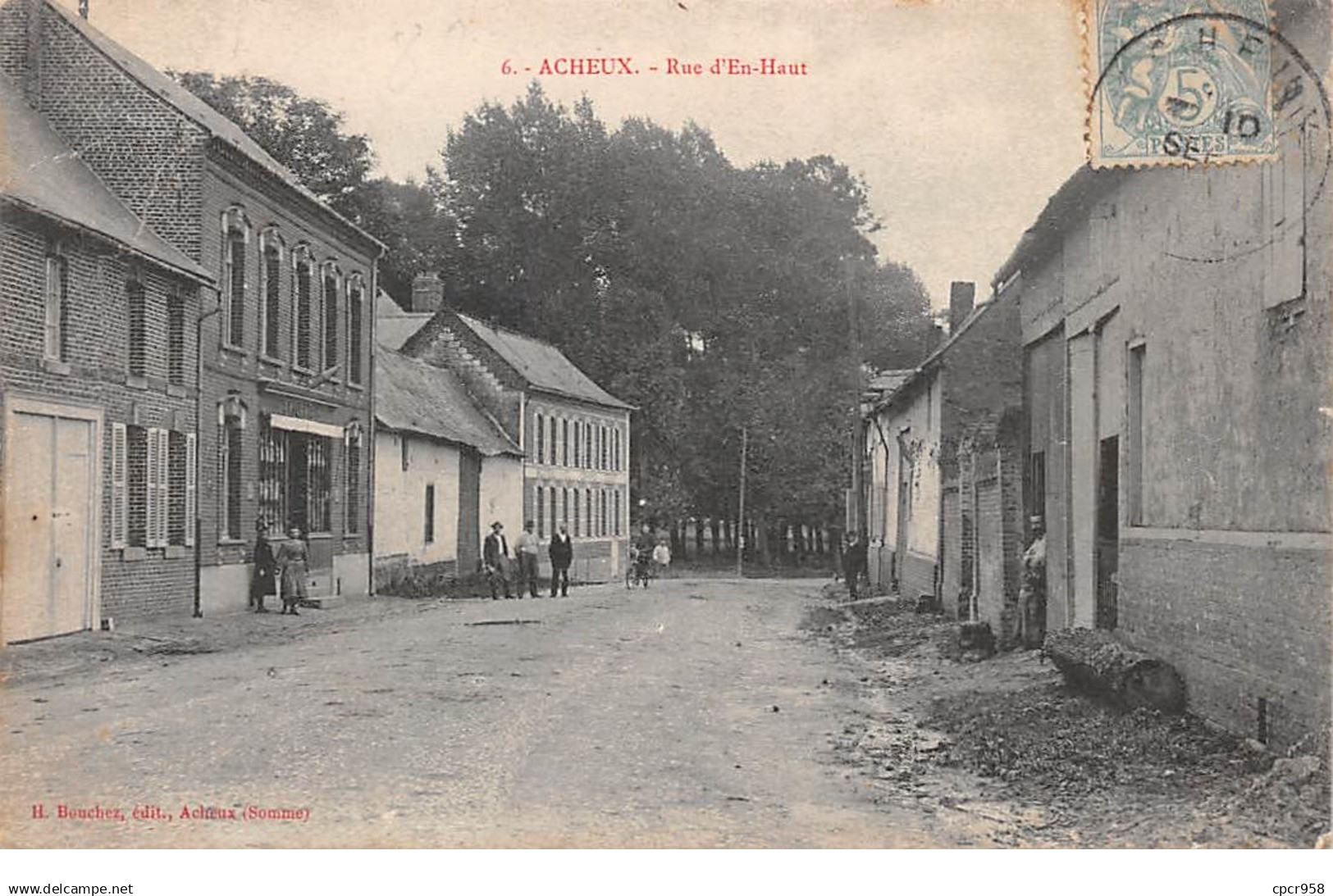 80 .n° 108964 .  acheux en amienois . epicerie .rue d en haut .