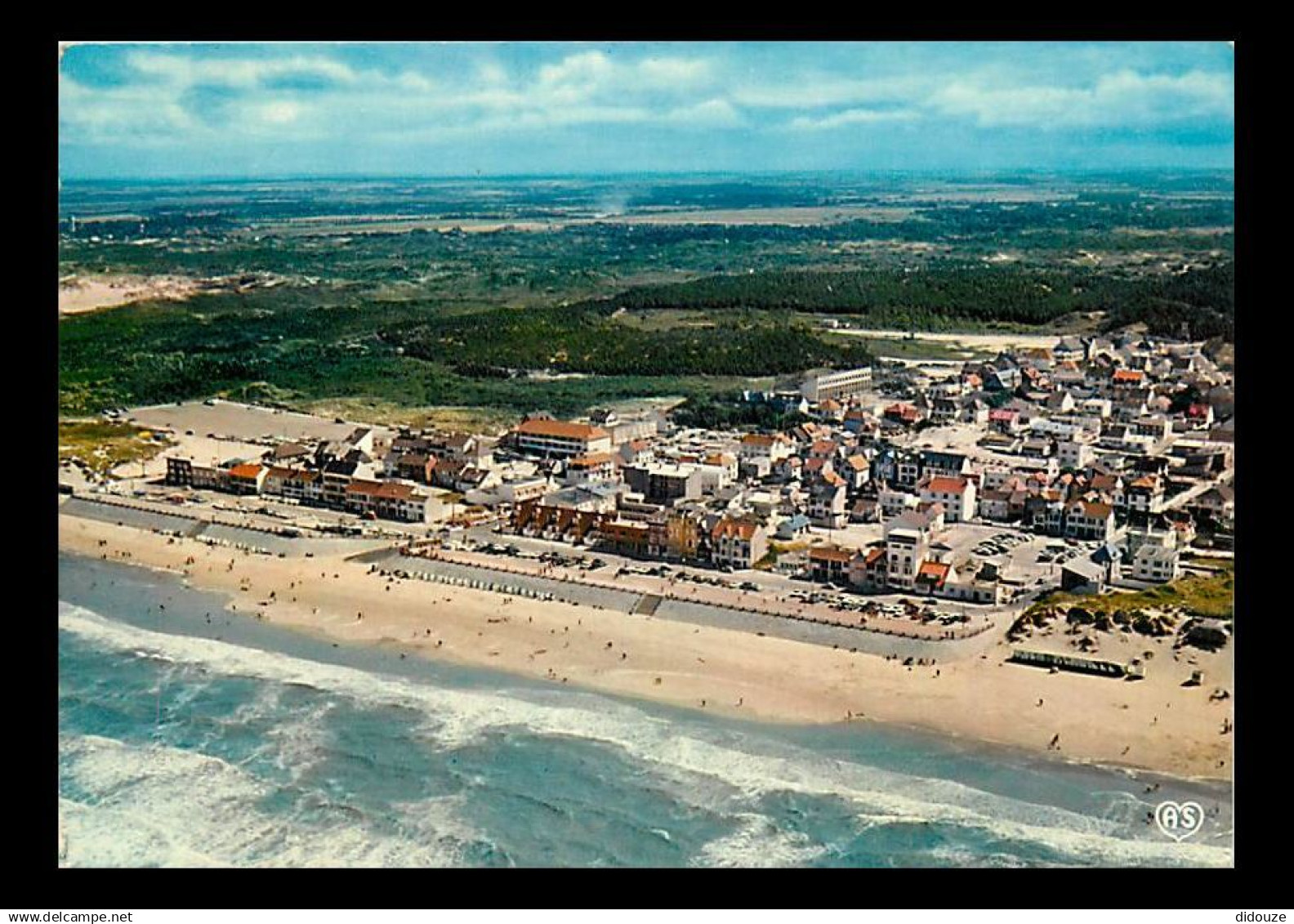 80 - Quend Plage les Pins - Vue Générale aérienne et la Plage - Flamme Postale de Quend Plage les Pins - CPM - Voir Scan