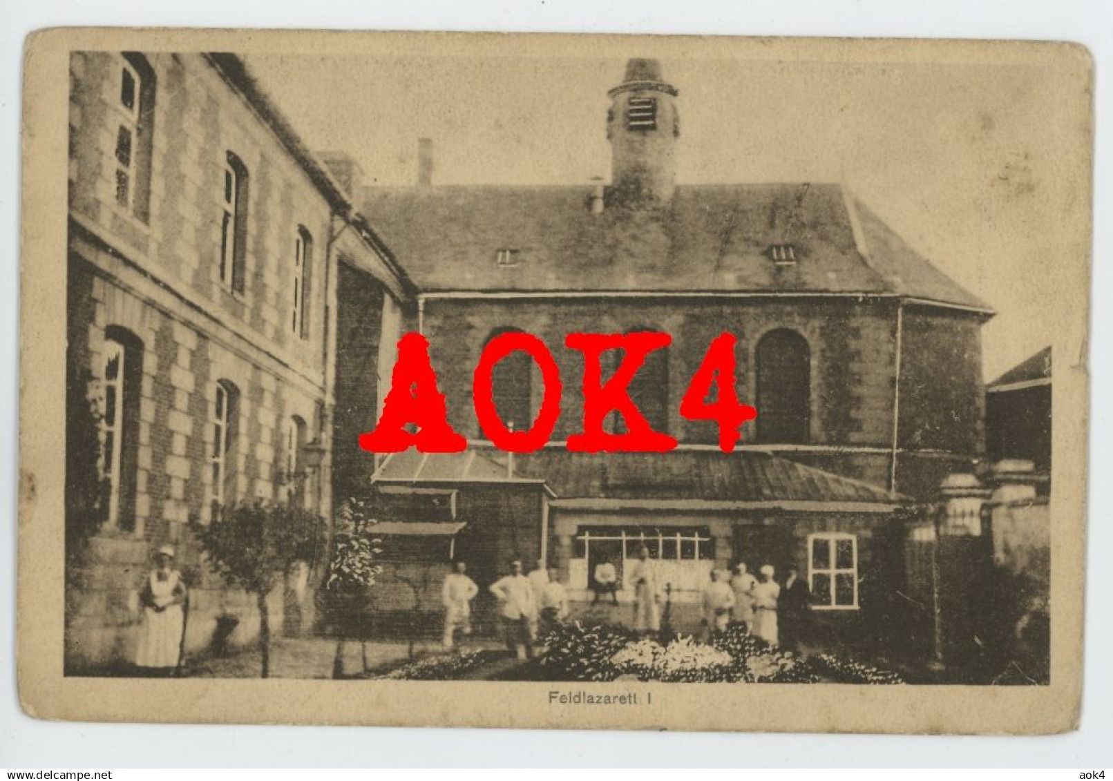 80 Somme NESLE hospice Feldlazarett Feldpost chapelle occupation allemande