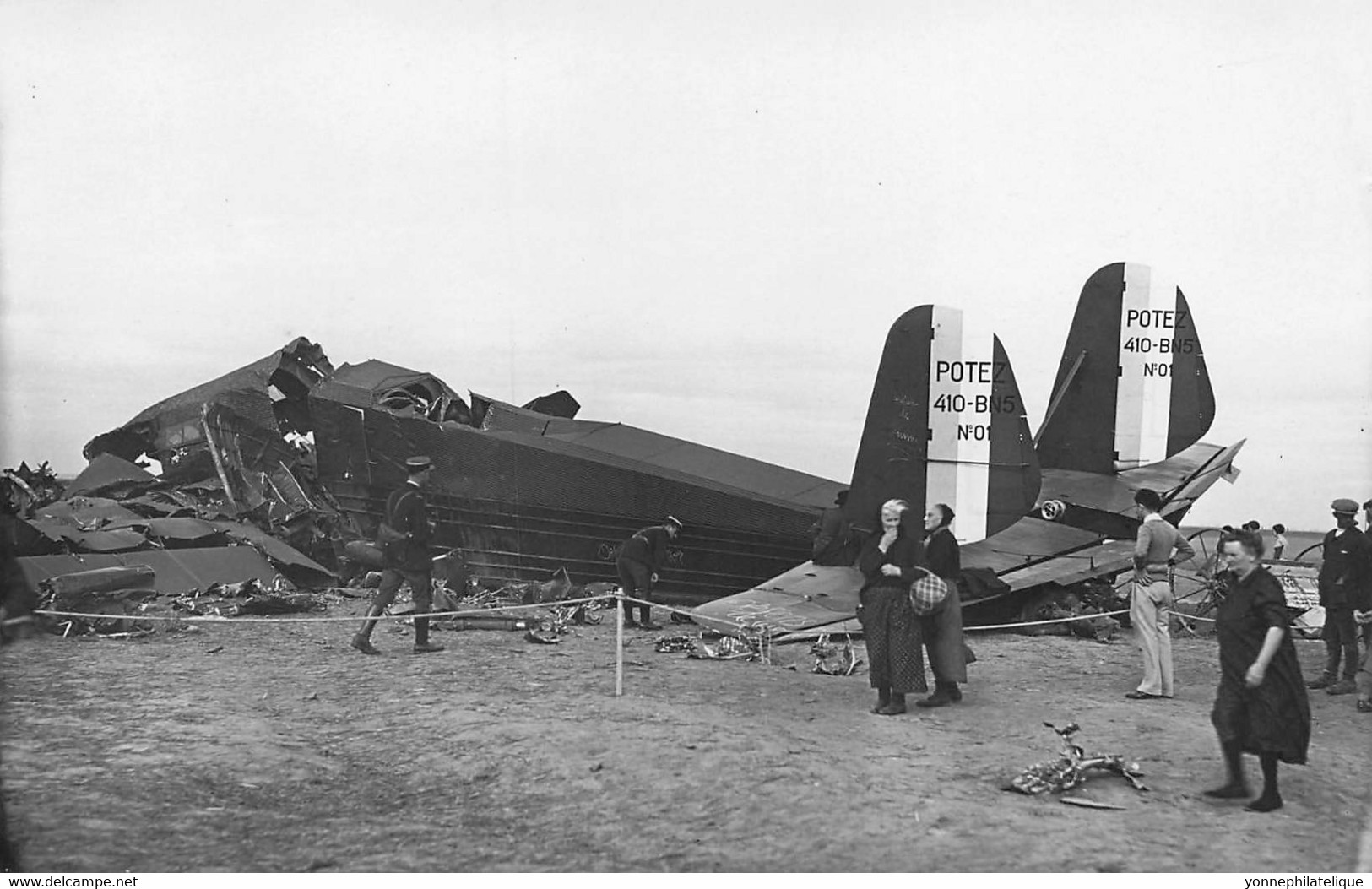 80 - SOMME - THÈME AVION - carte photo 1er Octobre 1934 avion POTEZ 410-BN5 N°1 - voir scans - superbe -10245