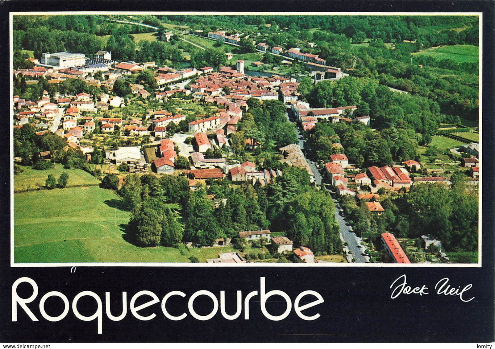 81 Roquecourbe vue générale aérienne