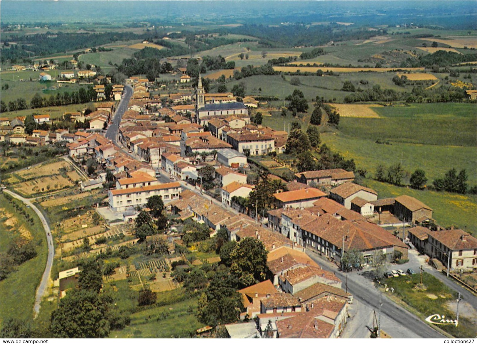 81-VILLEFRANCHE-D'ALBIGEOIS- VUE GENERALE AERIENNE