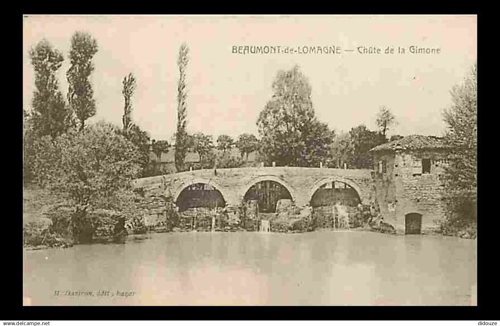 82 - Beaumont de Lomagne - Chute de la Gimone - Pont - Correspondance - CPA - Voir Scans Recto-Verso