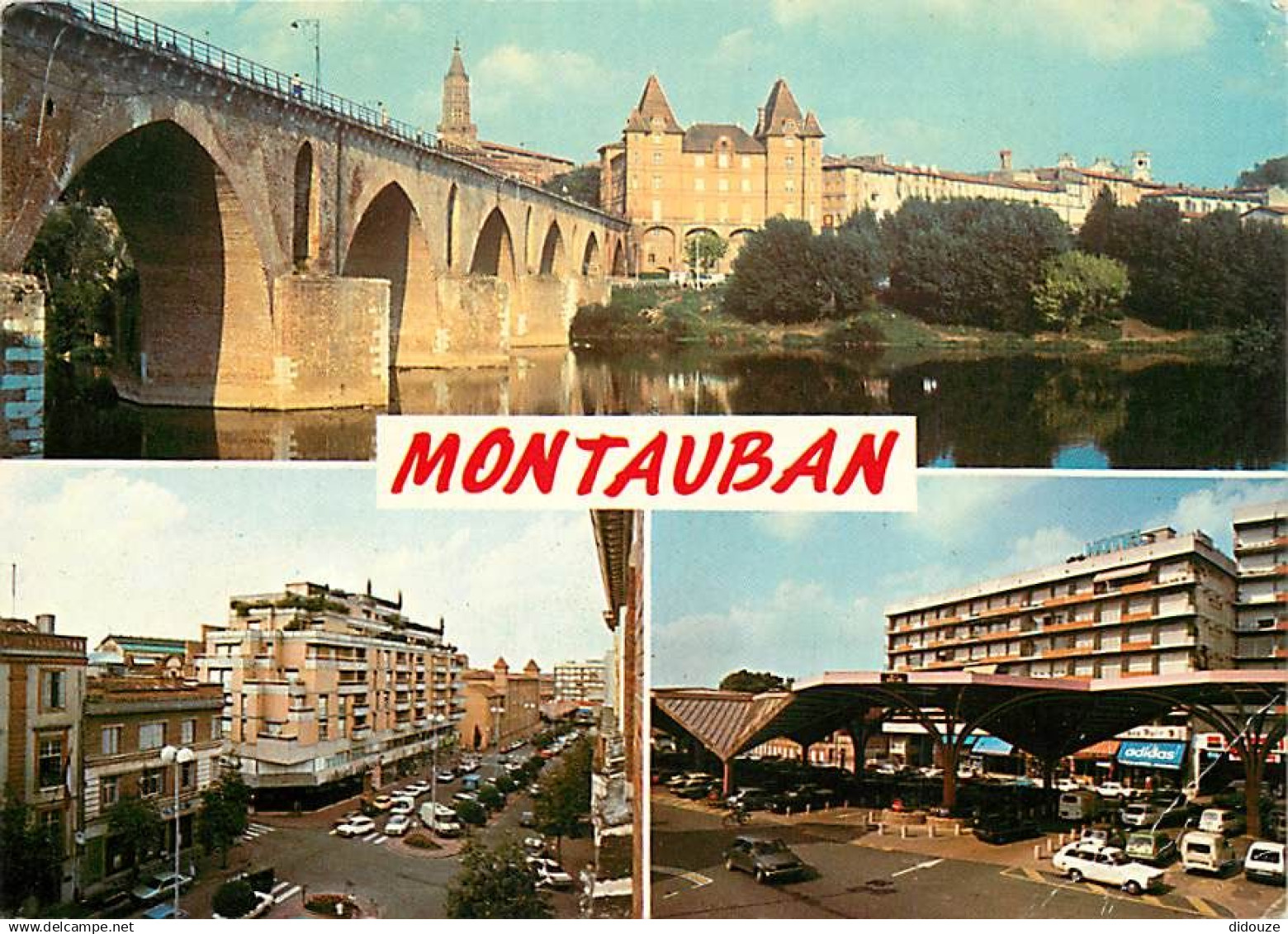 82 - Montauban - Multivues - Automobiles - Flamme Postale de Montauban - Etat pli visible - CPM - Voir Scans Recto-Verso