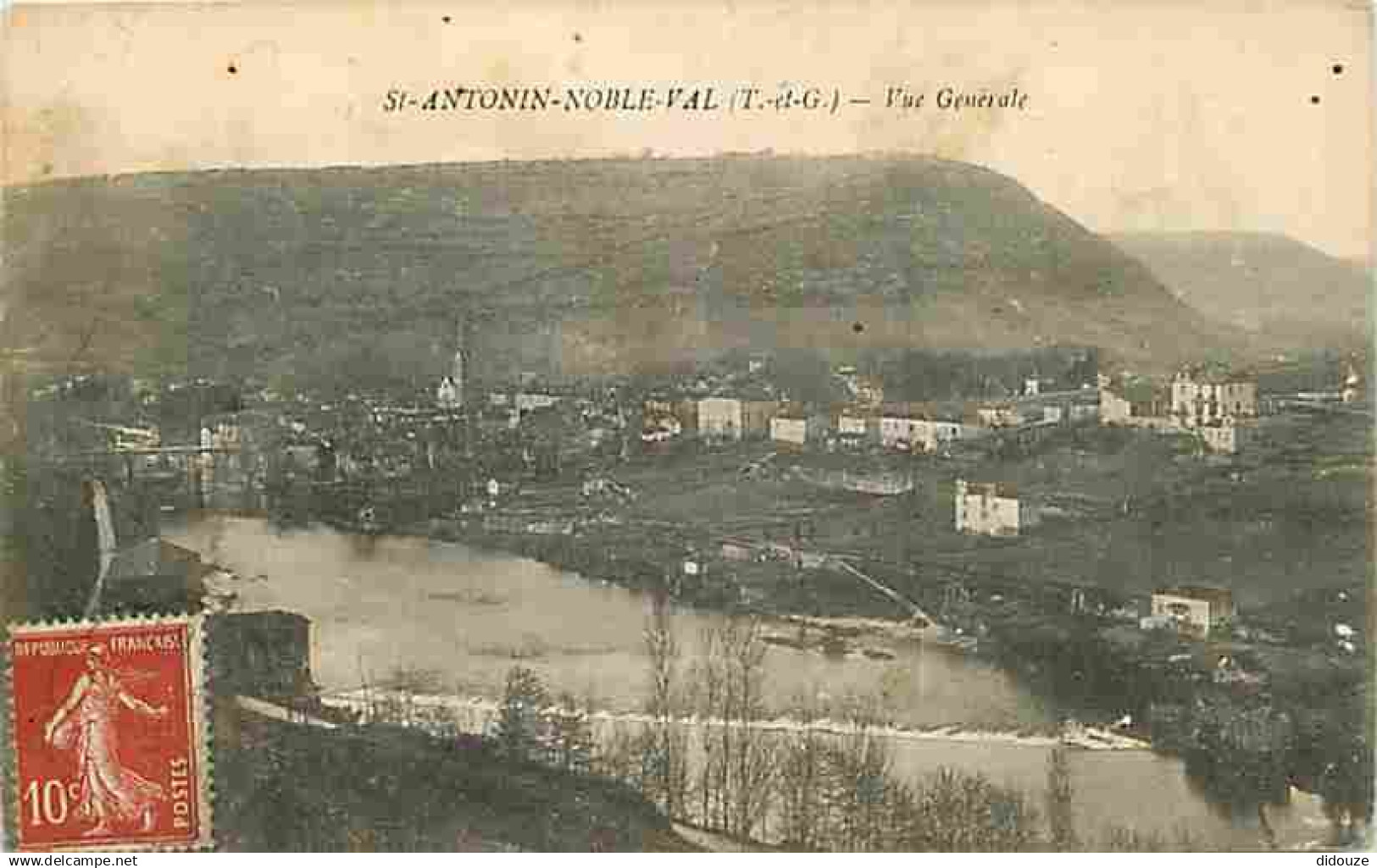 82 - Saint Antonin Noble Val - Vue Générale - Oblitération ronde de 1919 - CPA - Voir Scans Recto-Verso