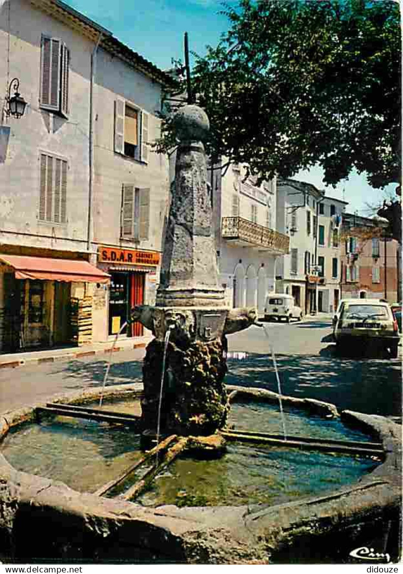 83 - Besse sur Issole - La Fontaine - Automobiles - CPM - Voir Scans Recto-Verso