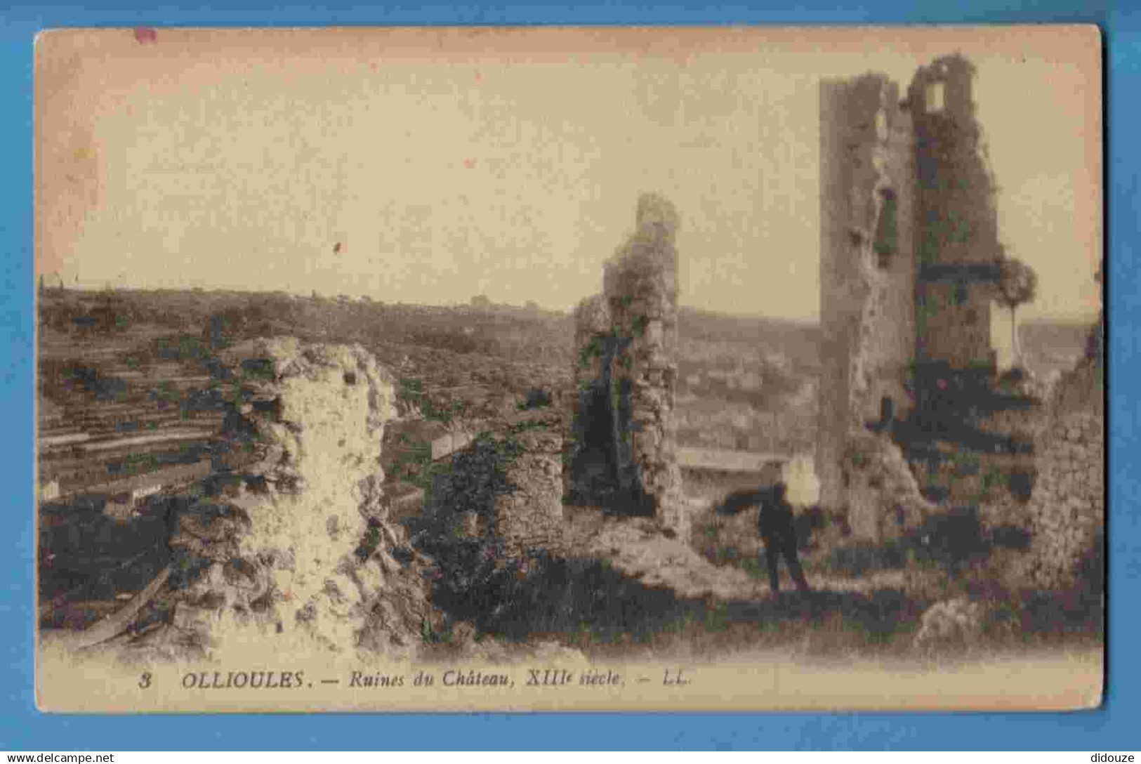 83 - Ollioules - Ruines du Chateau - Carte Vierge