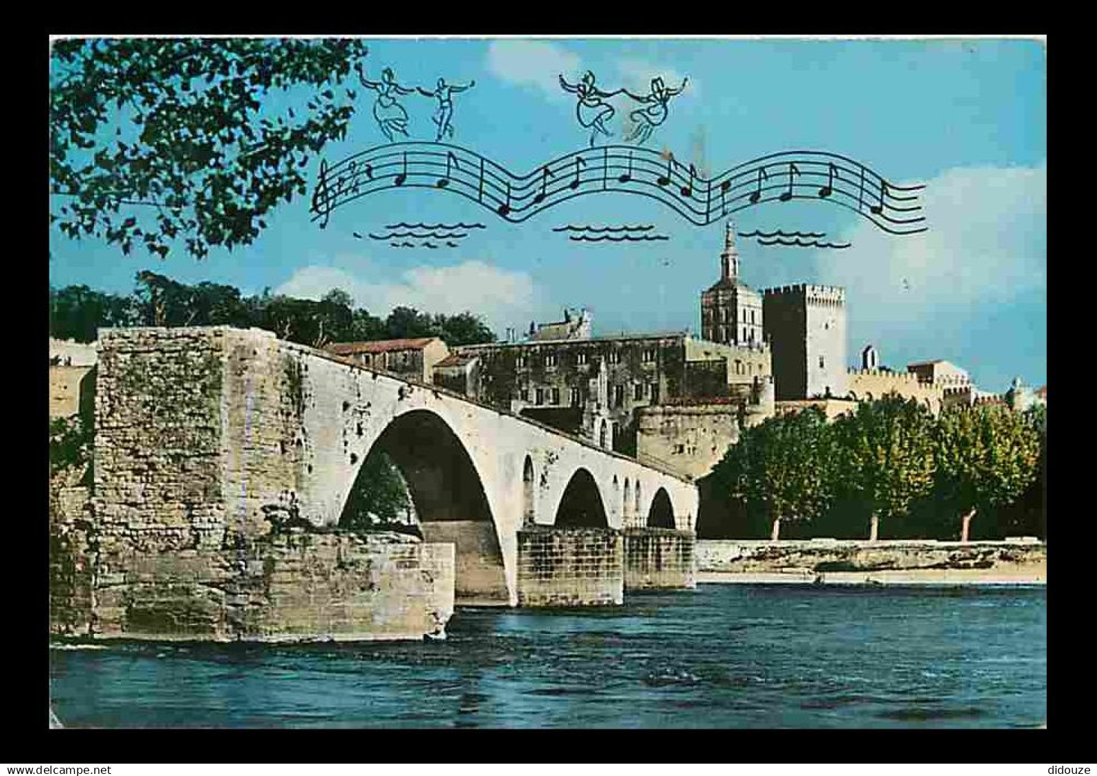 84 - Avignon - Le Pont Saint Bénézet - Le Palais des Papes - Flamme Postale - Partition - CPM - Voir Scans Recto-Verso