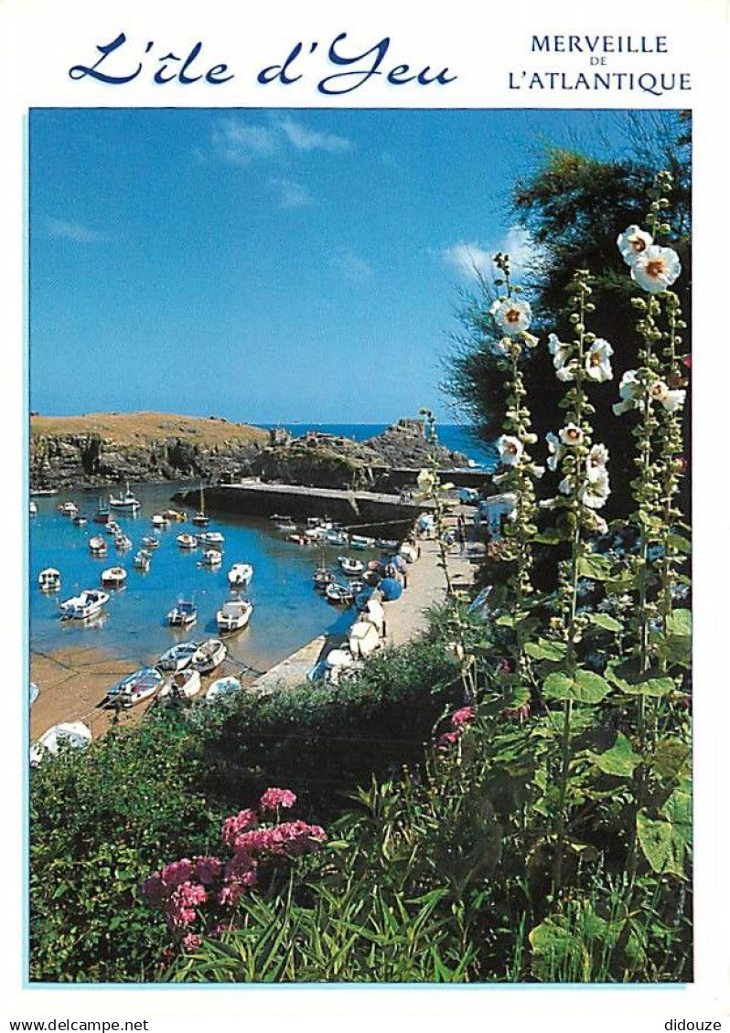 85 - Ile d'Yeu - Le port de la Meule - Fleurs - Flamme Postale de l'Ile d'Yeu - CPM - Voir Scans Recto-Verso