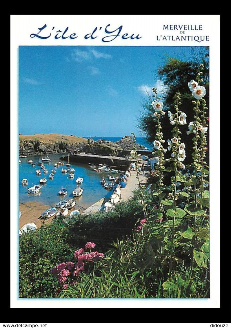 85 - Ile d'Yeu - Le port de la Meule - Fleurs - Flamme Postale de l'Ile d'Yeu - CPM - Voir Scans Recto-Verso