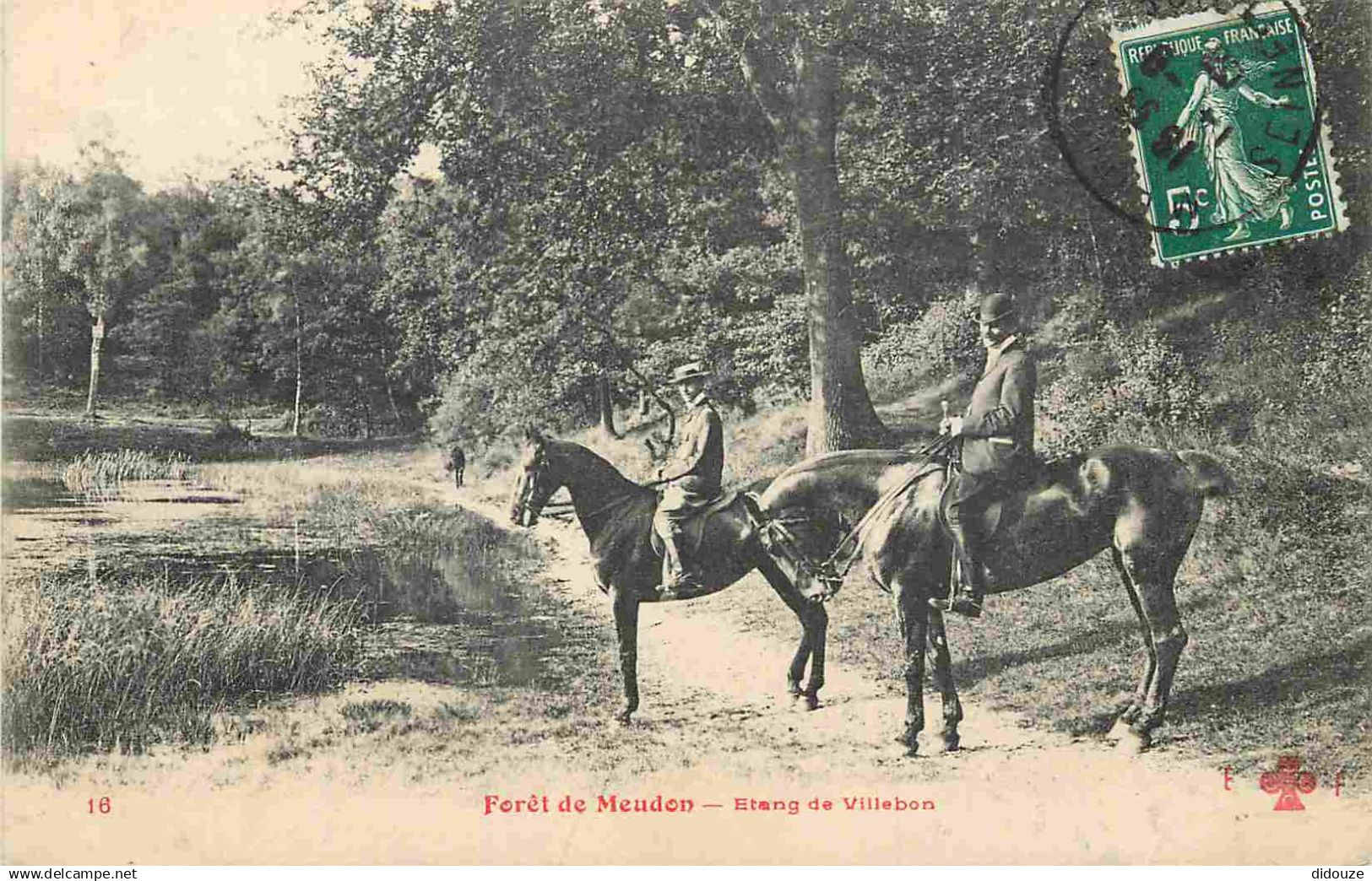 85 - Meudon - Bois de Meudon - Etang de Villebon - Animée - Chevaux - CPA - Oblitération ronde de 1908 - Voir Scans Rect