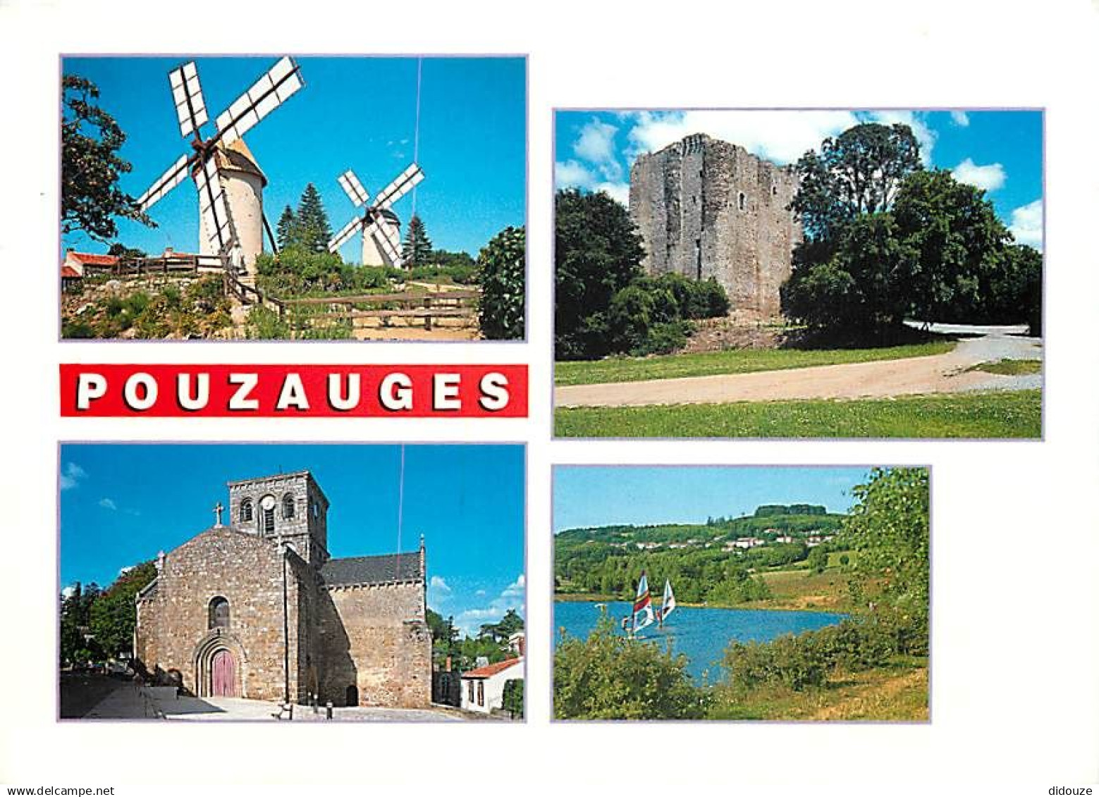 85 - Pouzauges - Multivues - Moulin à vent - Flamme Postale de Pouzauges - CPM - Voir Scans Recto-Verso