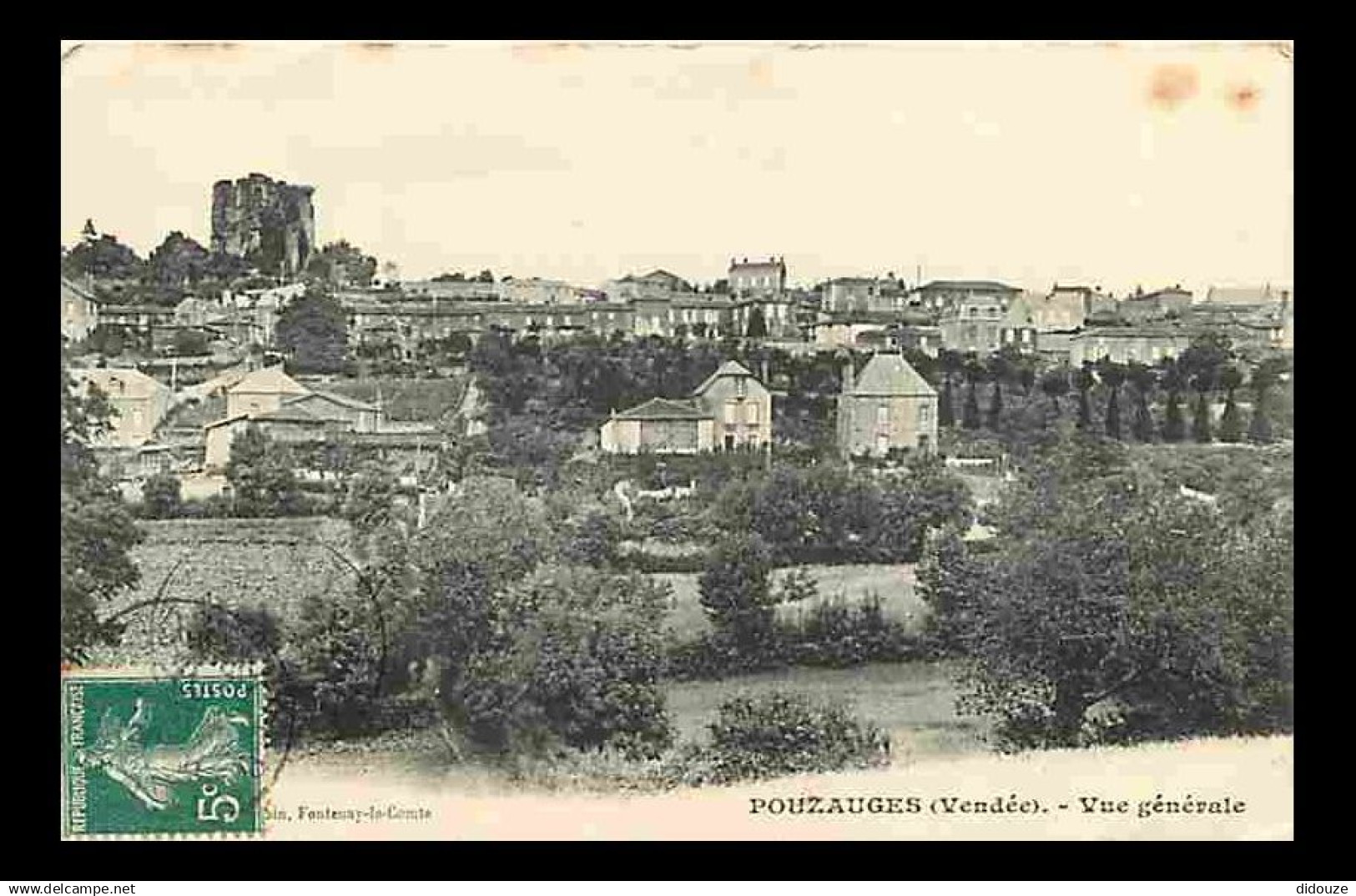 85 - Pouzauges - Vue Générale - Voyagée en 1907 - CPA - Voir Scans Recto-Verso