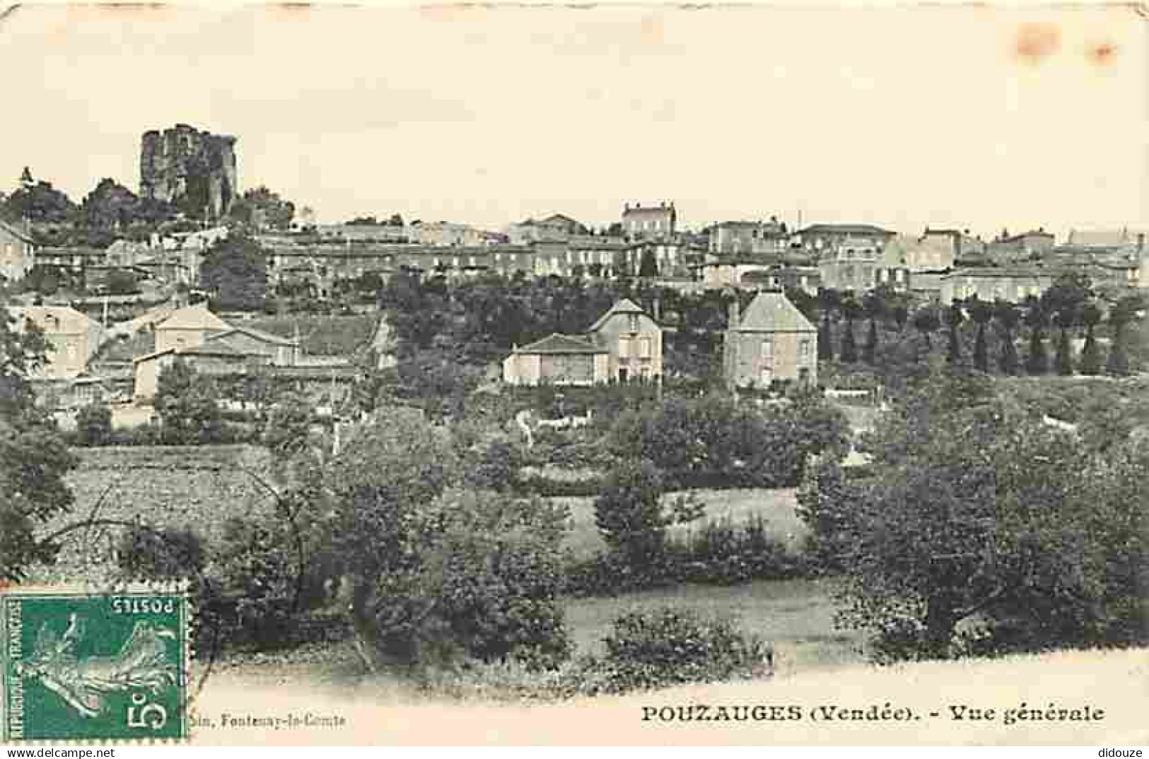 85 - Pouzauges - Vue Générale - Voyagée en 1907 - CPA - Voir Scans Recto-Verso