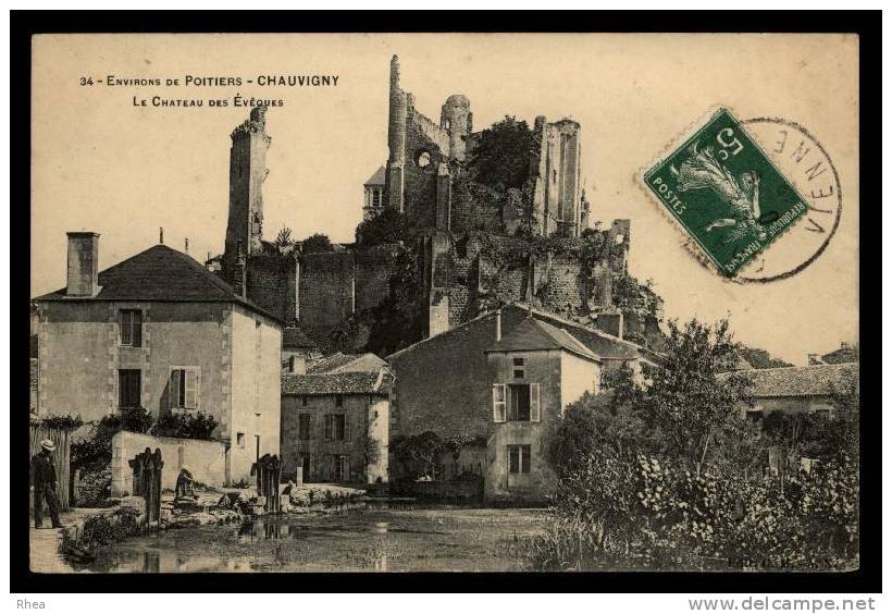 86 Chauvigny chateau ruine D86D K86070K C86070C RH074160