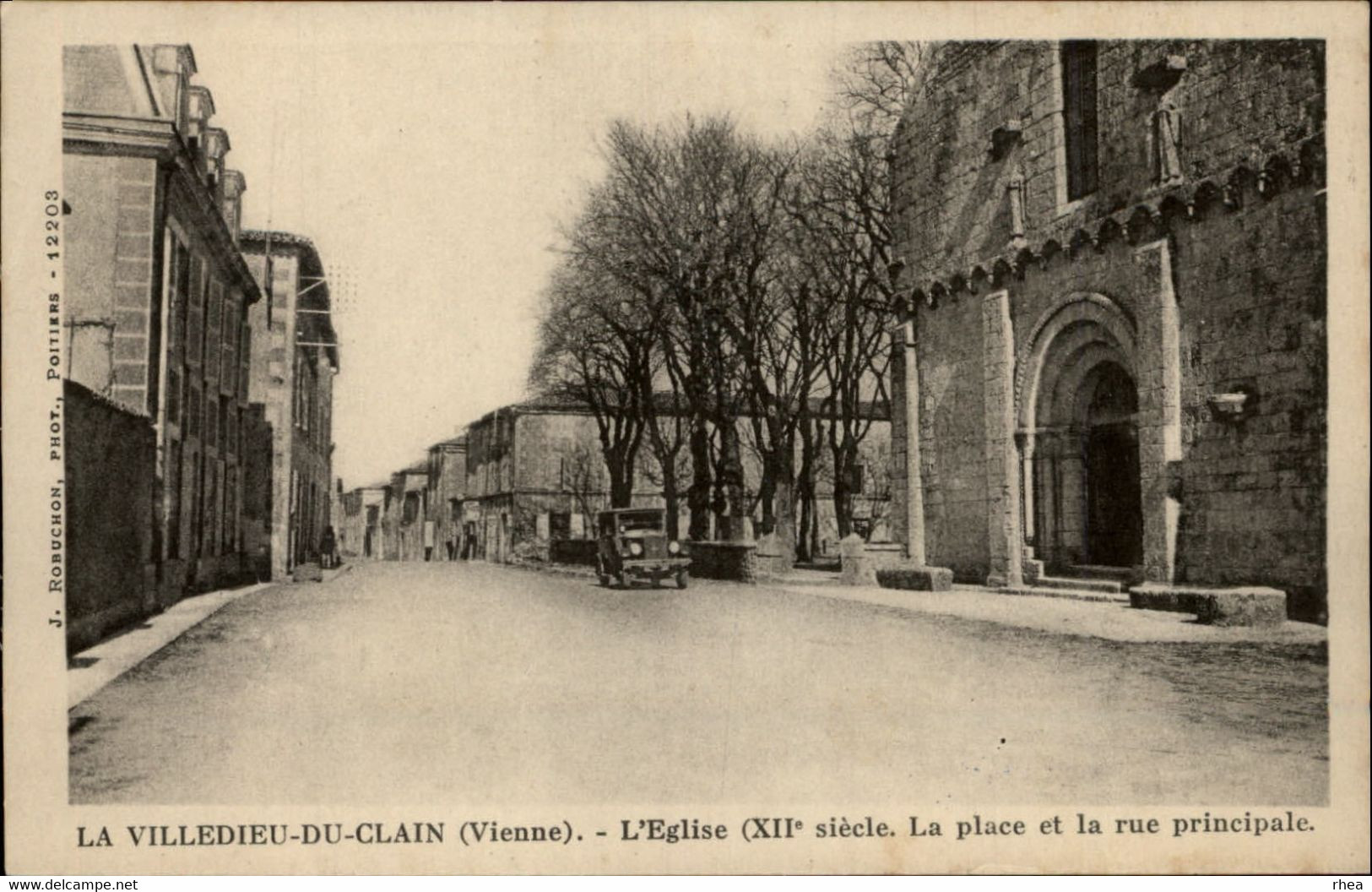 86 - LA VILLEDIEU-DU-CLAIN - l'église - cachet établissements Wihmet à Poitiers