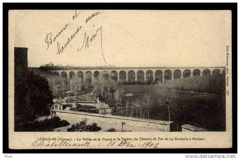 86 Lusignan pont chemin de fer viaduc D86D K86139K C86139C RH105283