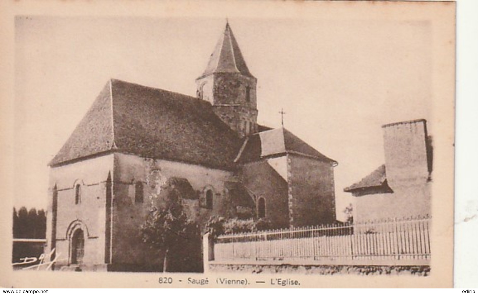 *** 86  ***  SAUGE  l'église - écrite TTB