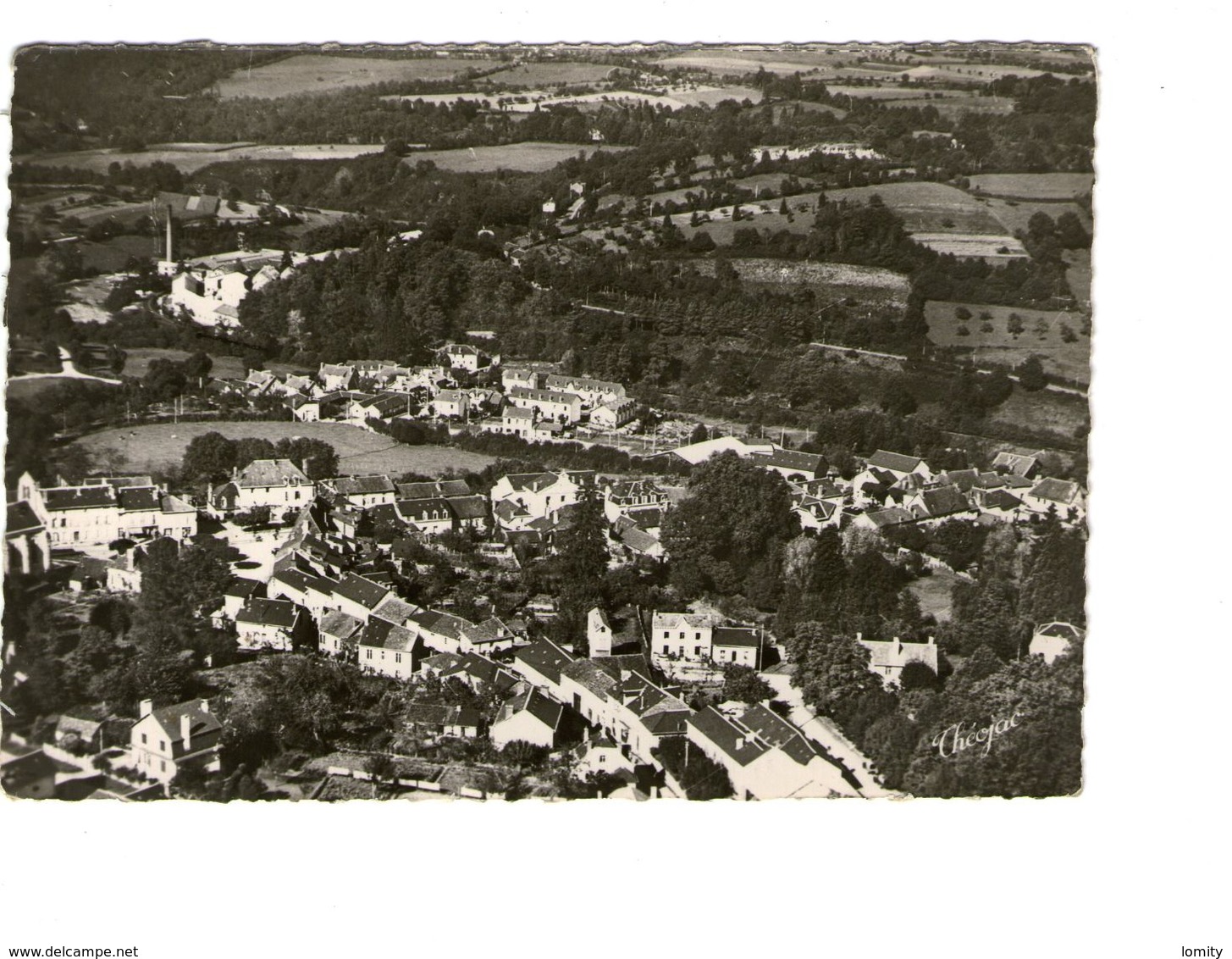 87 Chateauneuf la Foret vue générale CPSM GF cachet Chateauneuf la Foret 1954