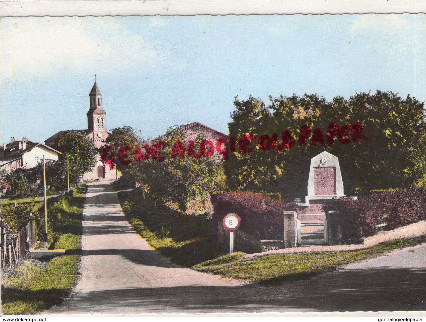 87 - RILHAC RANCON - L' EGLISE ET LE MONUMENT AUX MORTS