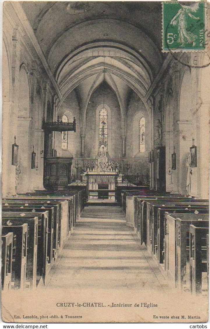 89 CRUZY-le-CHATEL  Intérieur de l'Eglise