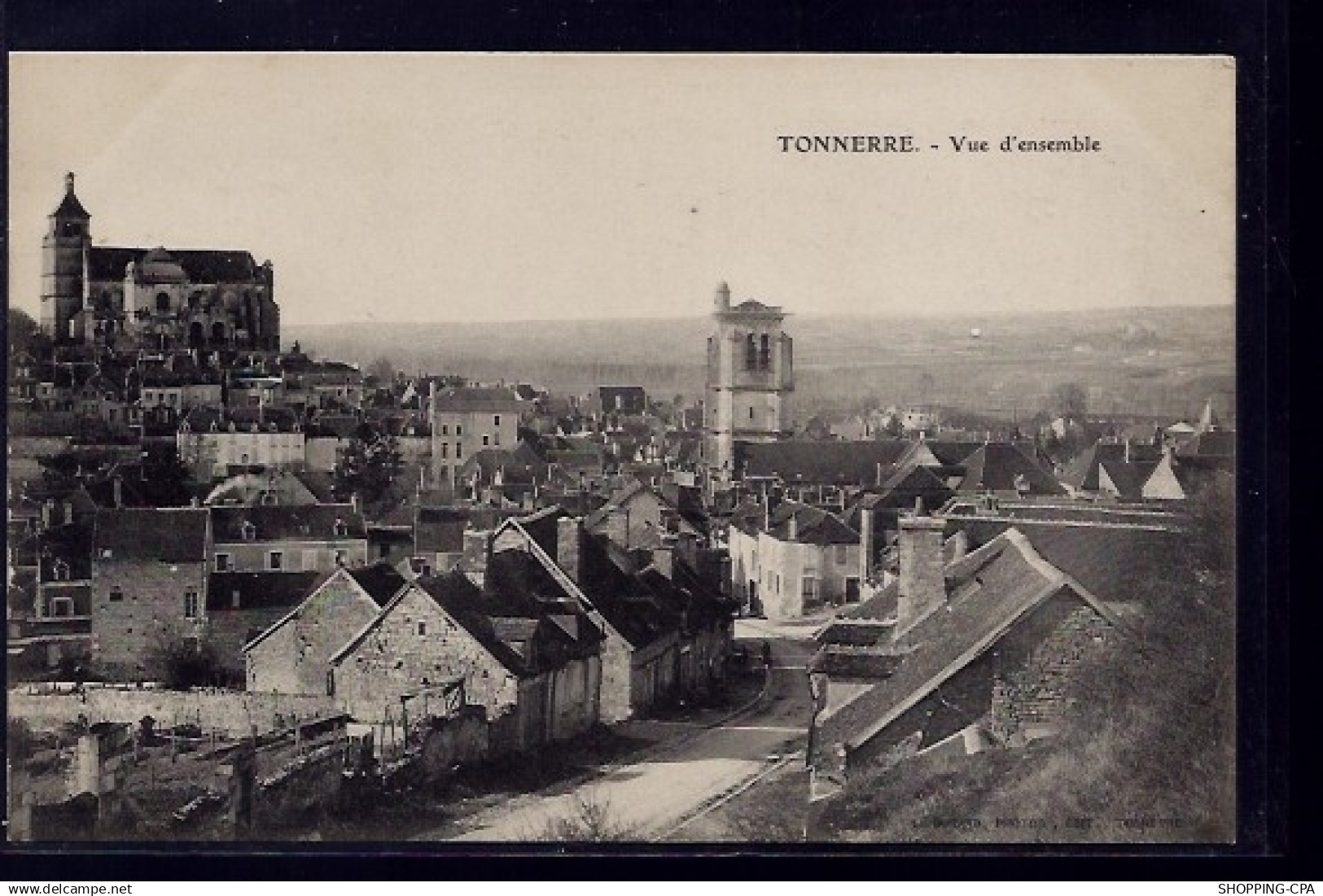 89 - Tonnerre - vue d'ensemble - Non voyagé - Dos divisé