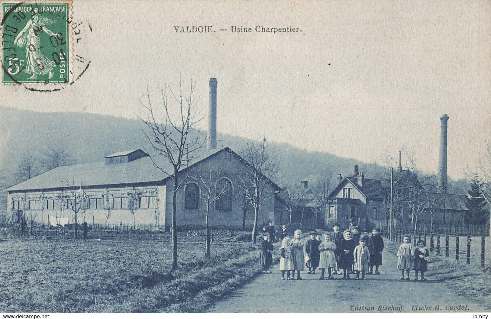 90 Valdoie usine Charpentier CPA