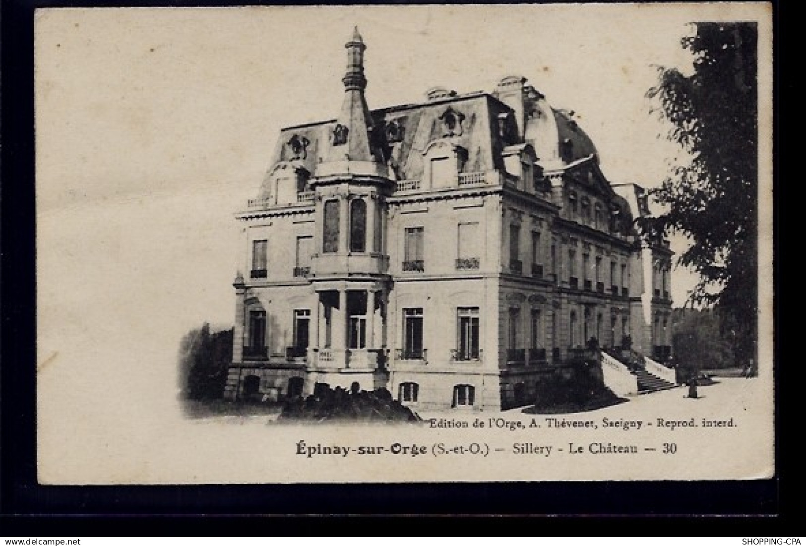 91 - Epinay-sur-Orge - Sillery - le château - Non voyagé - Dos divisé