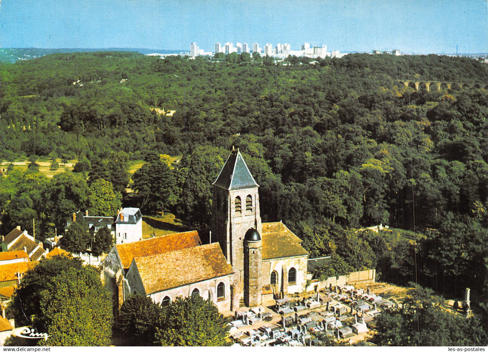 91 LES ULIS VUE AERIENNE SUR L EGLISE