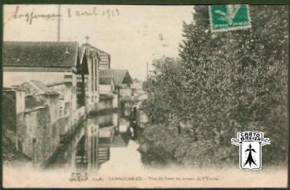 91 Longjumeau - 1346 - LONGJUMEAU - Vue du Pont en amont de l´Yvette - cpa