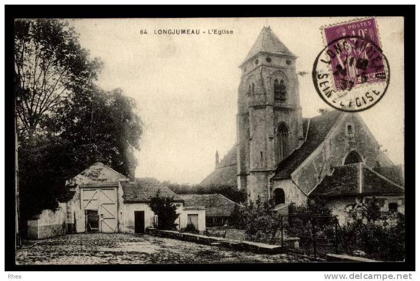 91 Longjumeau 64 LONGJUMEAU - L'Eglise eglise D91D K91345K C78345C RH006439