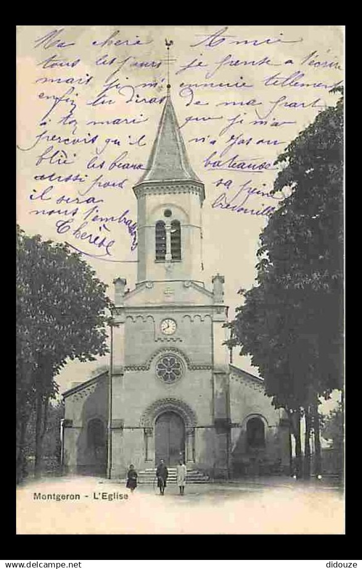 91 - Montgeron - L'Eglise - Animé - CPA - Voir Scans Recto-Verso