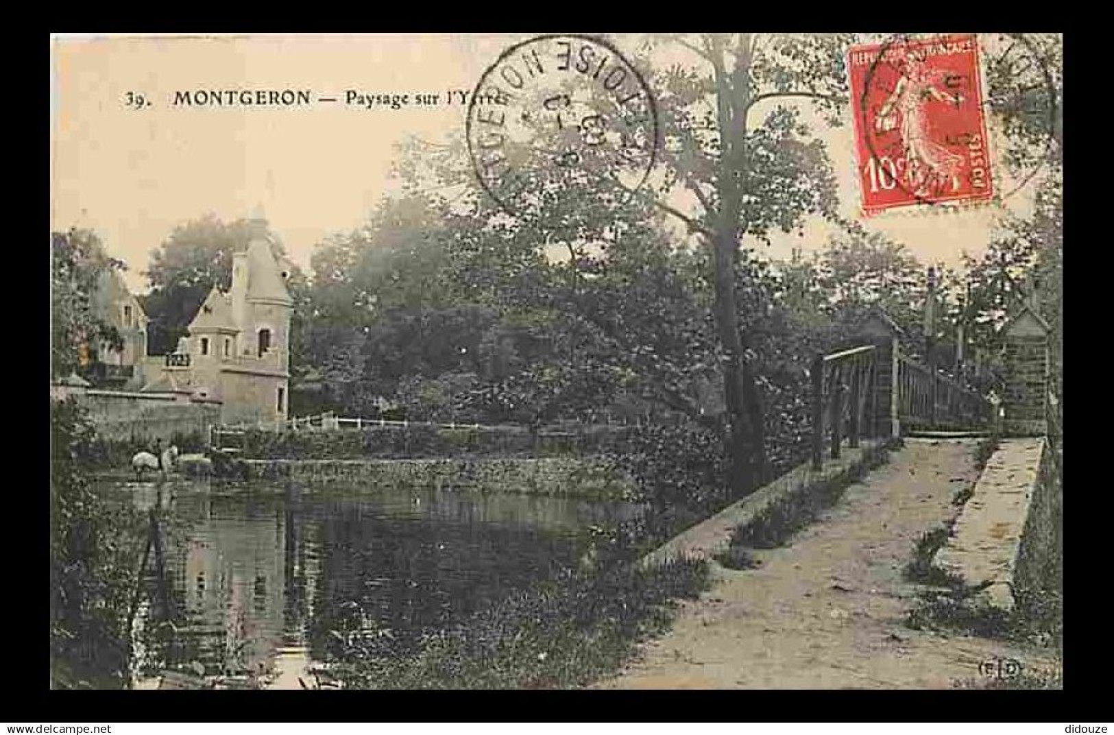 91 - Montgeron - Paysage sur l'Yeres - CPA - Voir Scans Recto-Verso