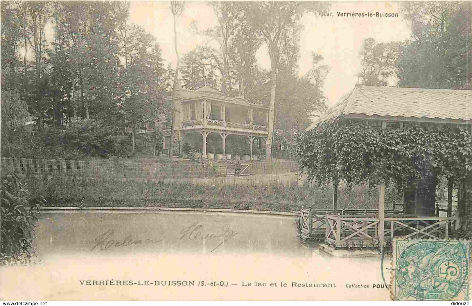 91 - Verrieres le Buisson - Le lac et le Restaurant - CPA - Voir Scans Recto-Verso