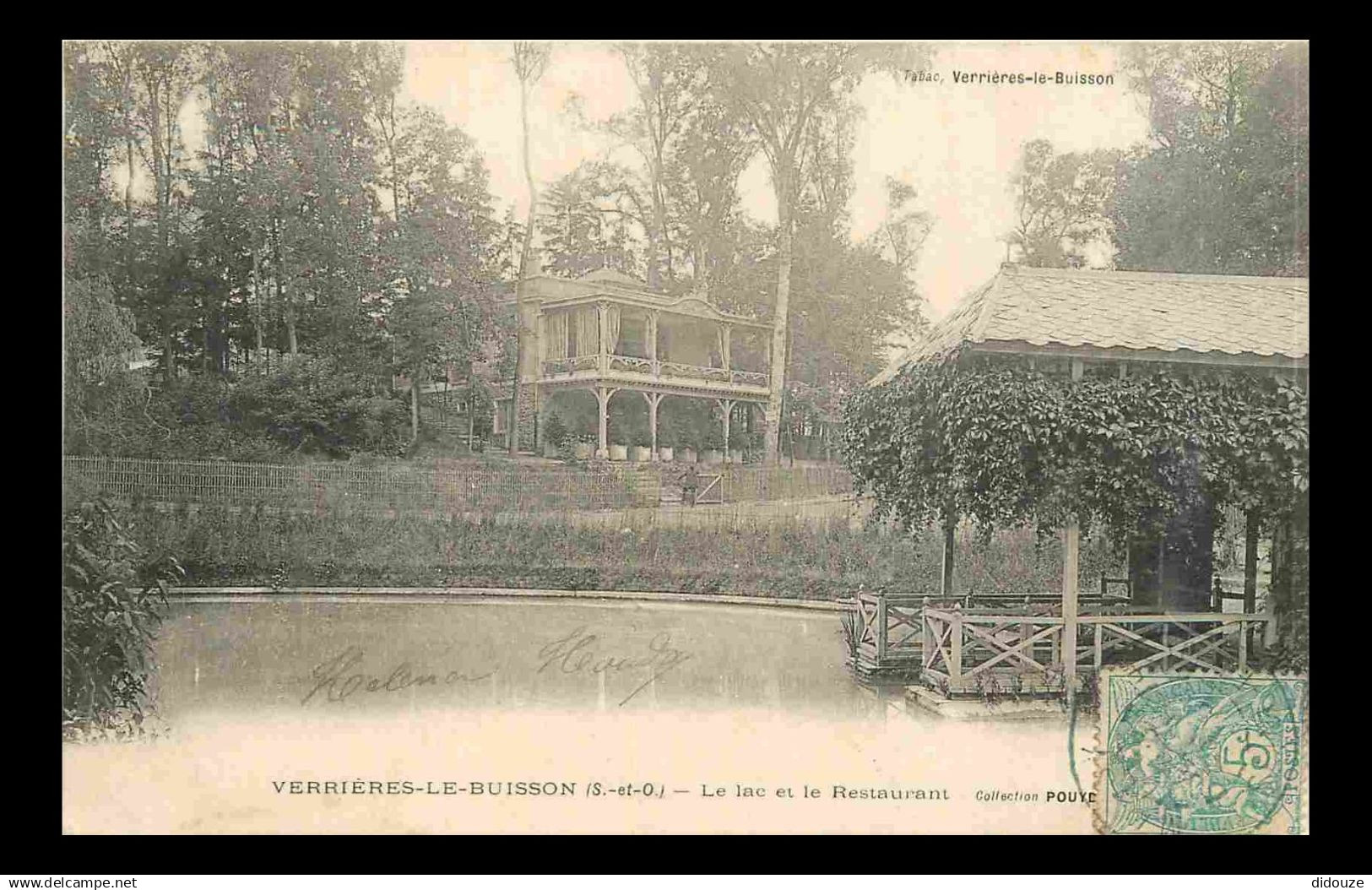 91 - Verrieres le Buisson - Le lac et le Restaurant - CPA - Voir Scans Recto-Verso