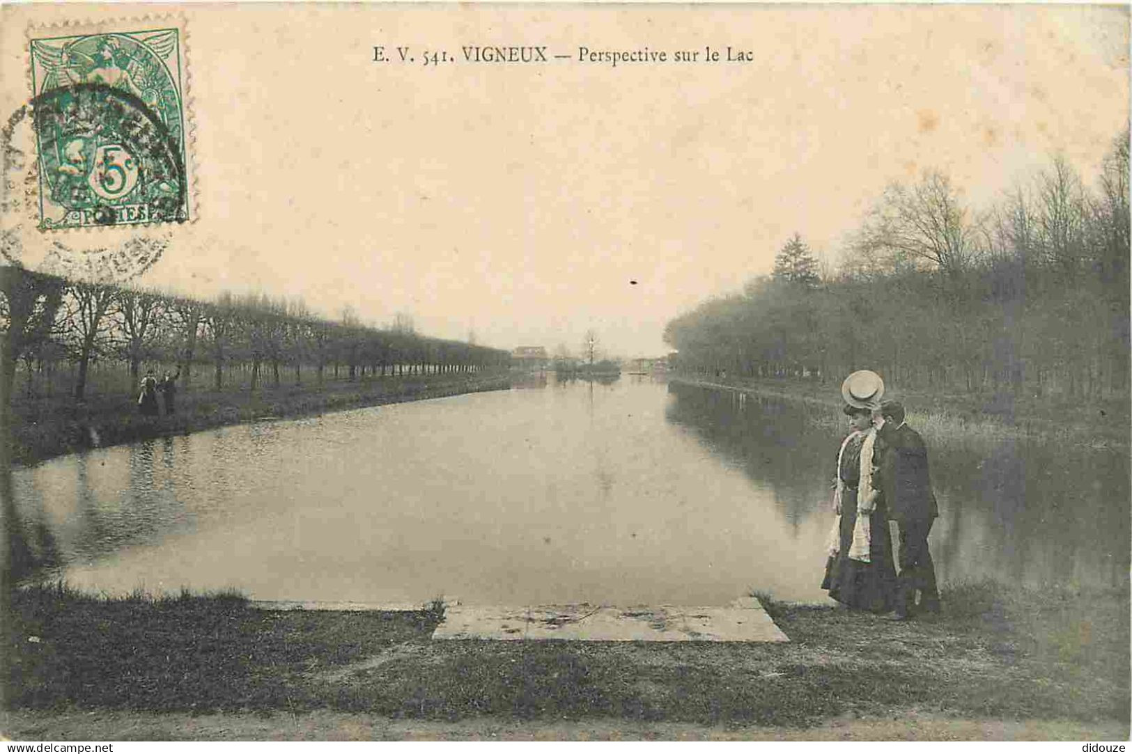 91 - Vigneux sur Seine - Perspective sur le Lac - Animée - CPA - Voir Scans Recto-Verso