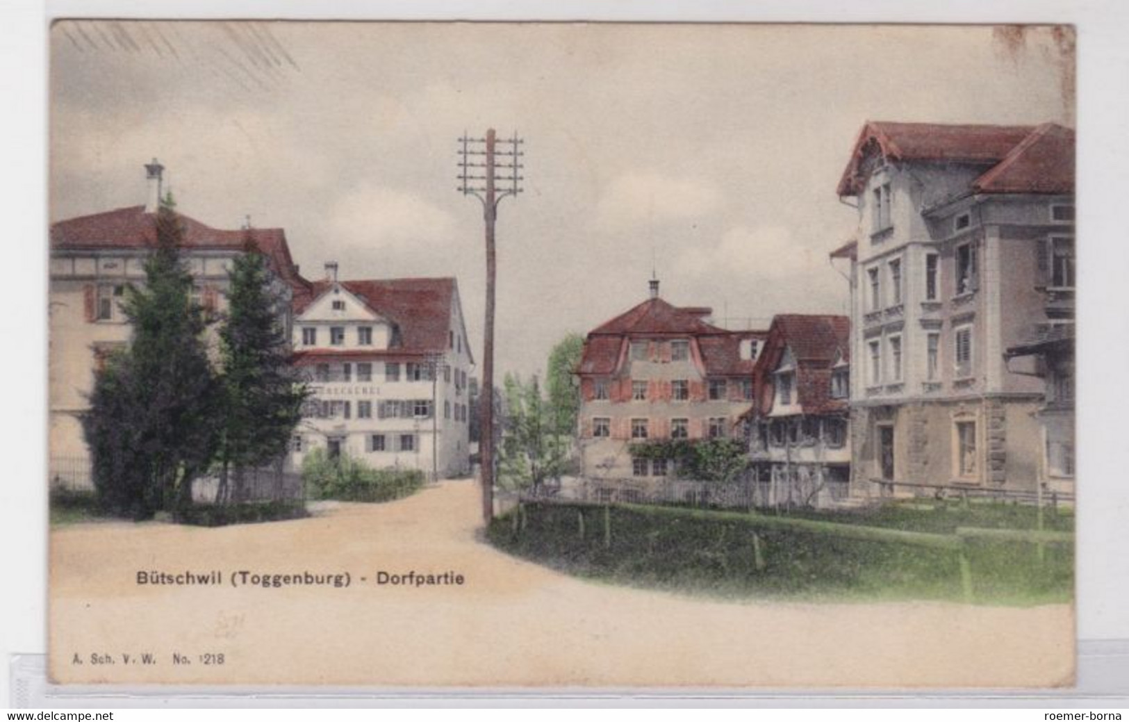 91848 Ak Bütschwil (Toggenburg) Dorfpartie 1908