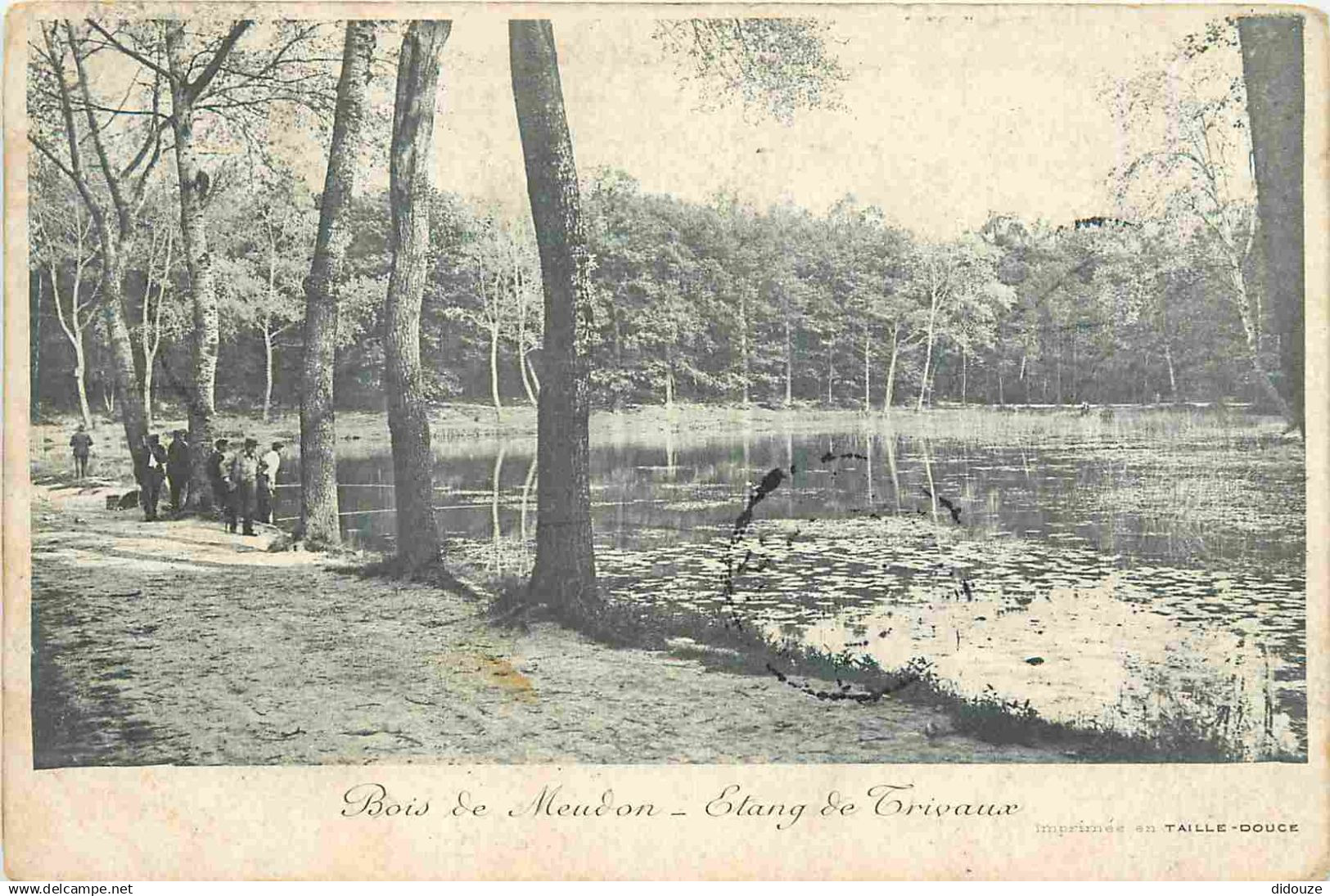 92 - Meudon - Bois de Meudon - Etang de Trivaux - Animée - CPA - Oblitération ronde de 1907 - Voir Scans Recto-Verso