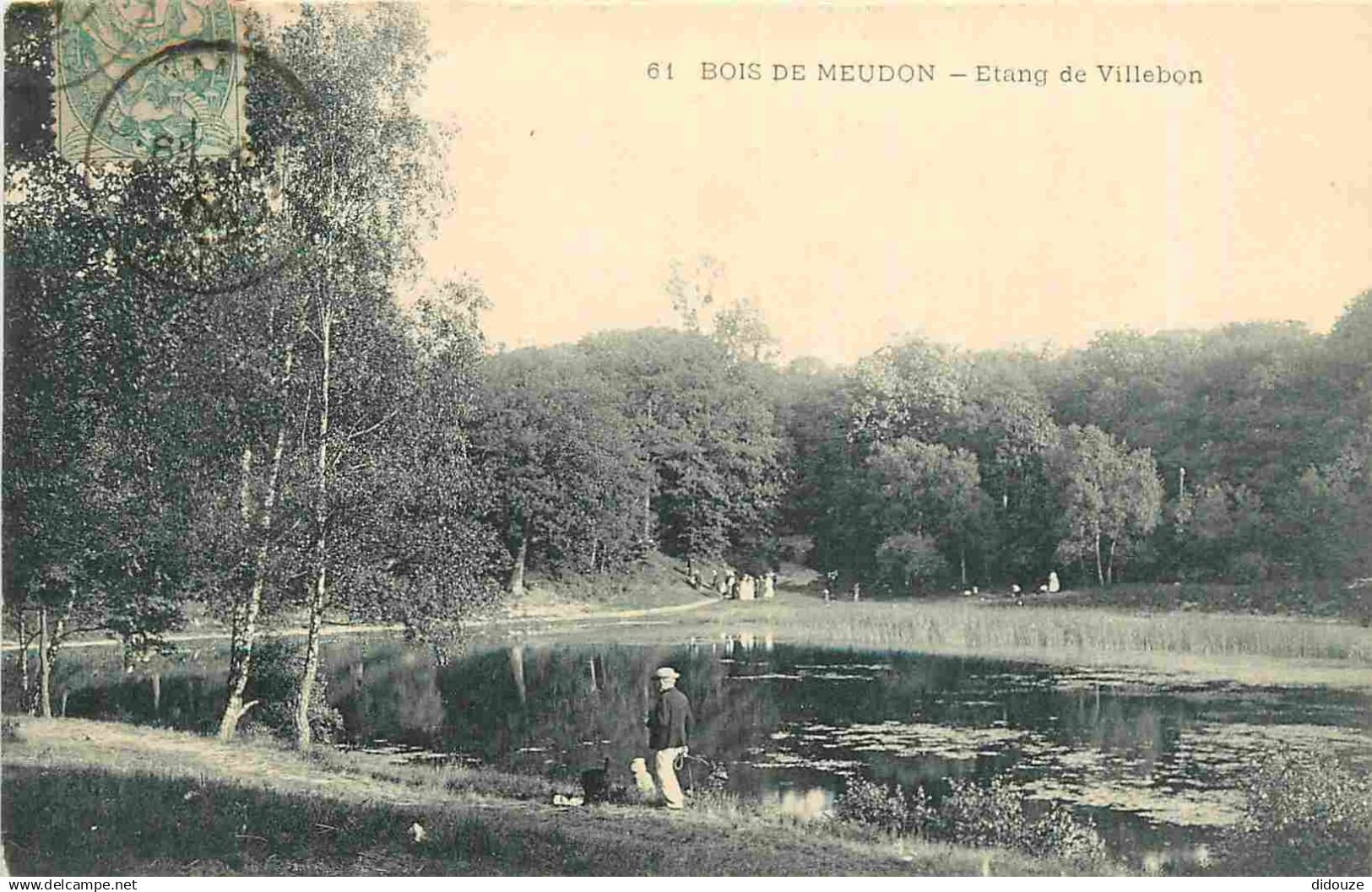 92 - Meudon - Bois de Meudon - Etang de Villebon - Animée - CPA - Oblitération ronde de 1906 - Voir Scans Recto-Verso