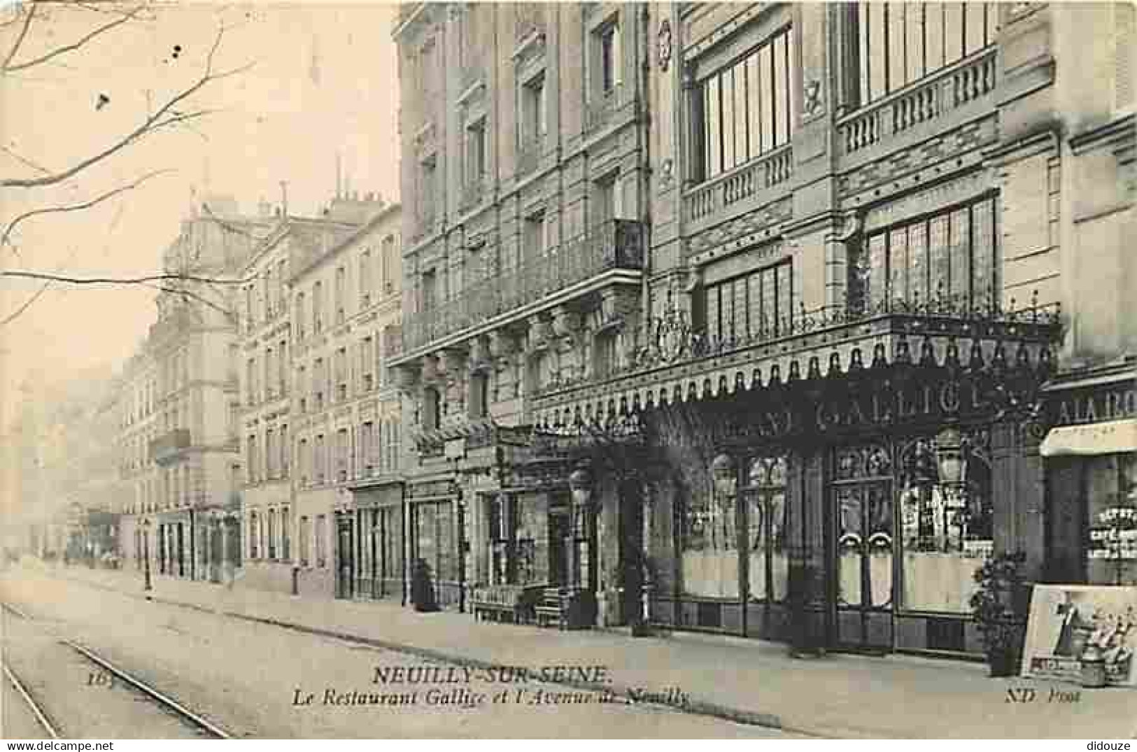 92 - Neuilly sur Seine - Le Restaurant Gallice et l'Avenue de Neuilly - CPA - Voir Scans Recto-Verso