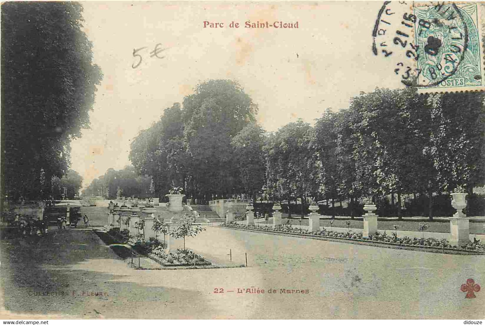 92 - Saint Cloud - Parc de Saint Cloud - Allée de Marnes - CPA - Voir Scans Recto-Verso