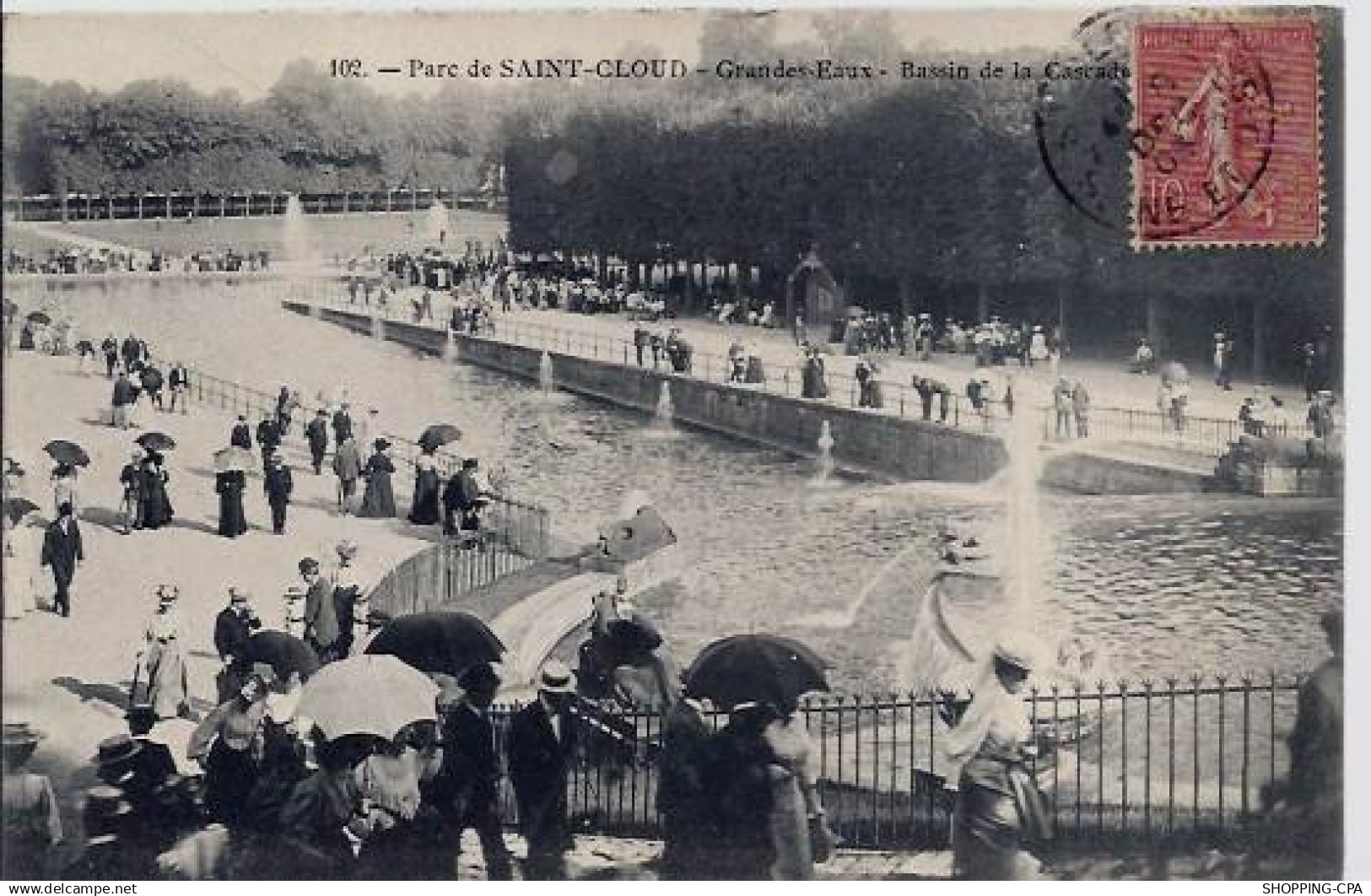 92 - Saint cloud - Parc de saint cloud - Grandes eaux - Bassin de la cascade -