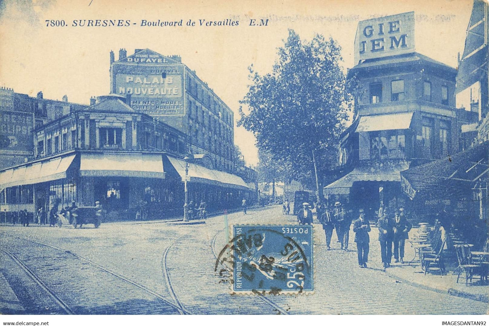 92 SURESNES #28218 BOULEVARD VERSAILLES CAFES RESTAURANTS AFFICHES PUB DUFAYEL PALAIS DE NOUVEAUTES