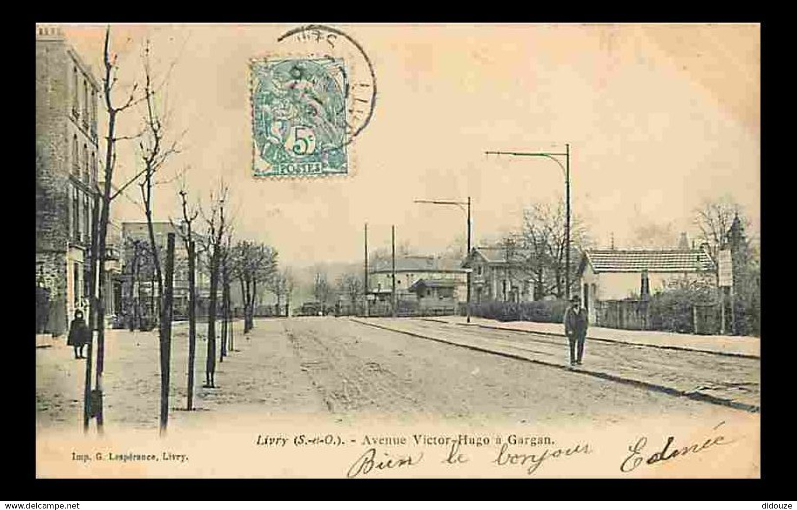 93 - Livry Gargan - Avenue Victor Hugo à Gargan - Animée - Précurseur - CPA - Voir Scans Recto-Verso